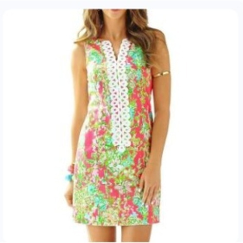 Lilly Pulitzer Cathy Shift Dress Southern Charm Floral Lace Shift Dress Sz 00